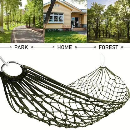 Outdoor Sports Hammock, Outdoor Sports Camping Hammock Net Nylon Rope Hook, Suitable for Garden, Beach, Courtyard Travel