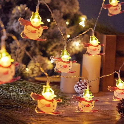 Christmas LED Color Light Strings Snowman Elders Christmas Tree Decorative Lights Scene Party Pendants Ambient Lights