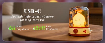 Led Night Light Rechargeable Dimmable Table Lamp Children's Night Light for Nursery Bedroom Cute Birthday Gift