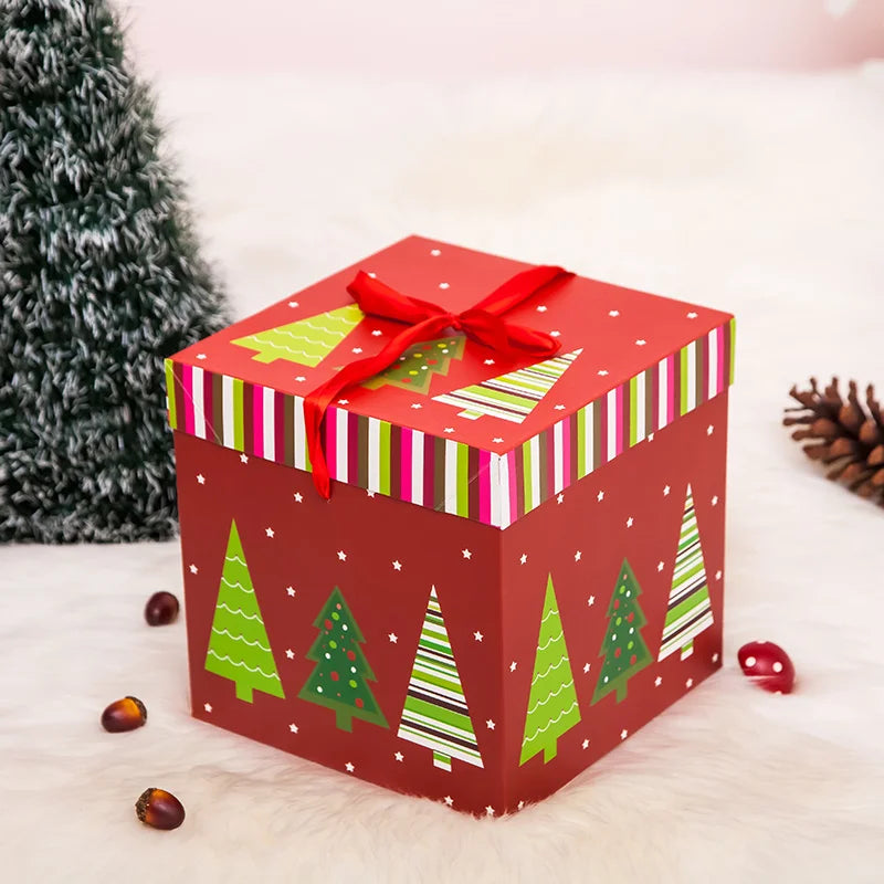 Christmas Gift Boxes Outdoor Present Decoration Under The Tree Package For Indoor Holiday Party Wedding Home Ornament Decor