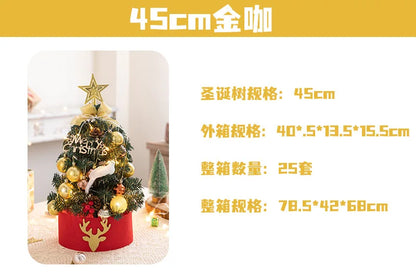 Christmas Decoration 45/60cm Christmas Tree Desktop Small Tree Ornaments New Year Navidad Gift Christmas Festival Party Supplies