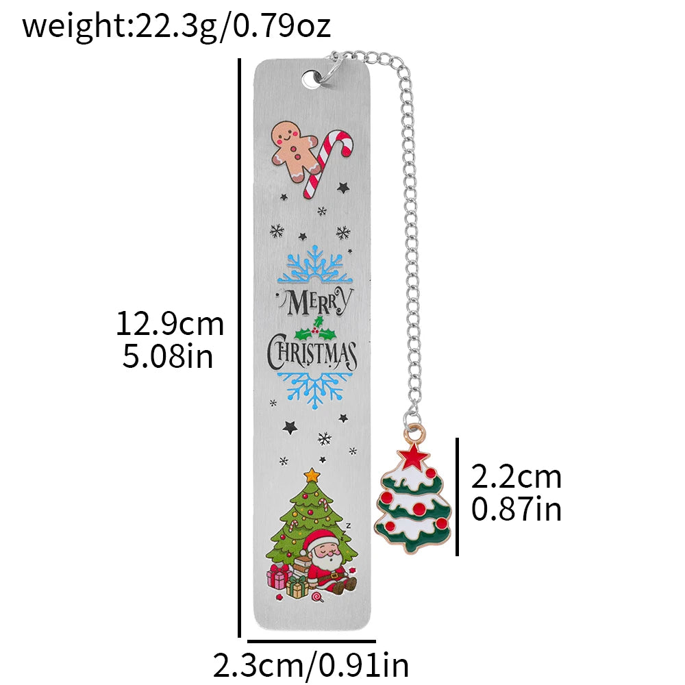 The best choice for Christmas reading gifts is stainless steel metal bookmarks, black high-end gift box packaging.