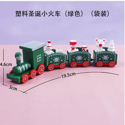 Christmas Wooden Train Merry Christmas Decorations for Home 2024 Xmas Tree Ornament  Navidad Noel Kids Gift Happy New Year 2025