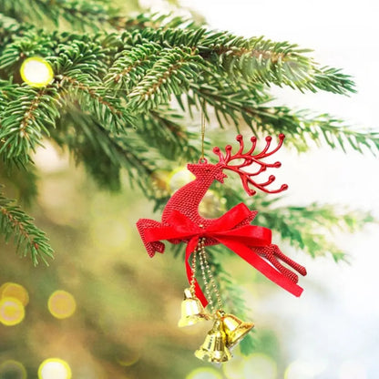Christmas Tree Hanging Ornaments Christmas Deer Gold Pendants New Year Party Home Xmas Tree Decorations Kids Toys