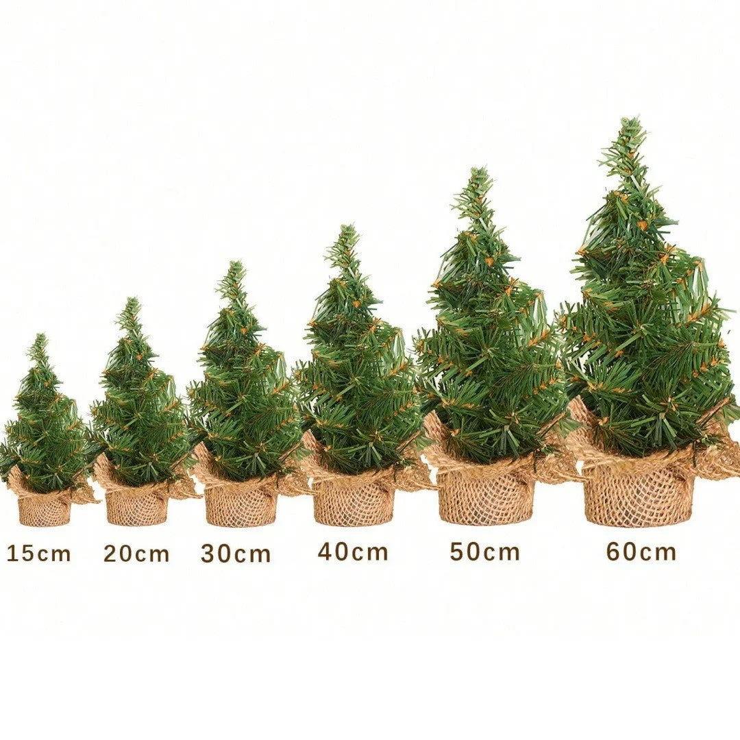 20/30/40CM Christmas Tree Desktop Mini Xmas Trees For Home Decoration Children DIY Handicraft New Year Christmas Ornament Gift