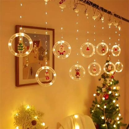 Christmas Led Decorative Lights Strip Star Curtain Lights Christmas Tree Lights String Festival Atmosphere Lights For Room Garde