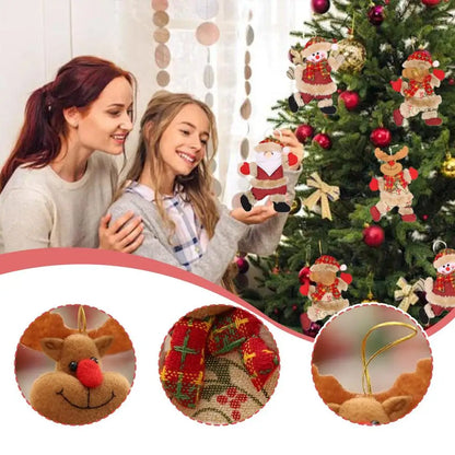 Christmas Tree Decorations, Plush Hanging Ornaments, Snowman Reindeer Bear Kids Room Window Pendants, Holiday Party Supplies