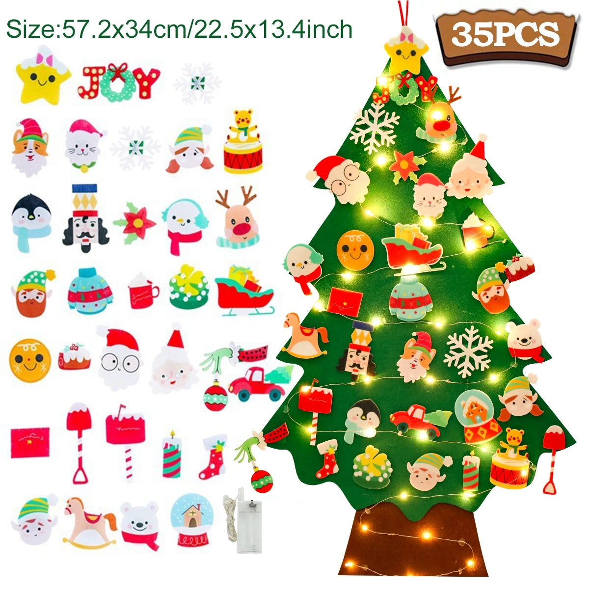 Kids DIY Felt Christmas Tree Merry Christmas Decorations For Home 2025 Christmas Ornaments Navidad 2026 New Year Gifts Xmas Tree
