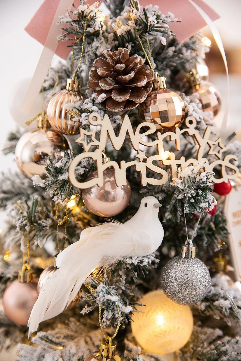 Christmas Decoration 45/60cm Christmas Tree Desktop Small Tree Ornaments New Year Navidad Gift Christmas Festival Party Supplies