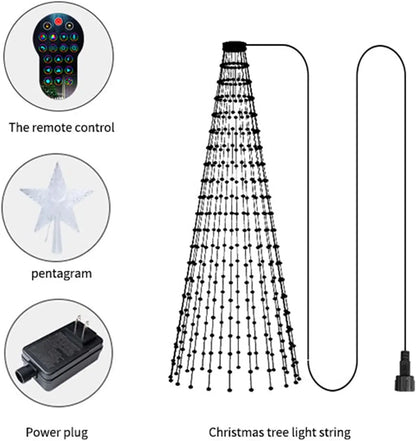 Christmas Ornamental Tree Lights Smart APP Music Sync Waterproof Indoor Outdoor String Christmas Decoration Atmosphere Lighting