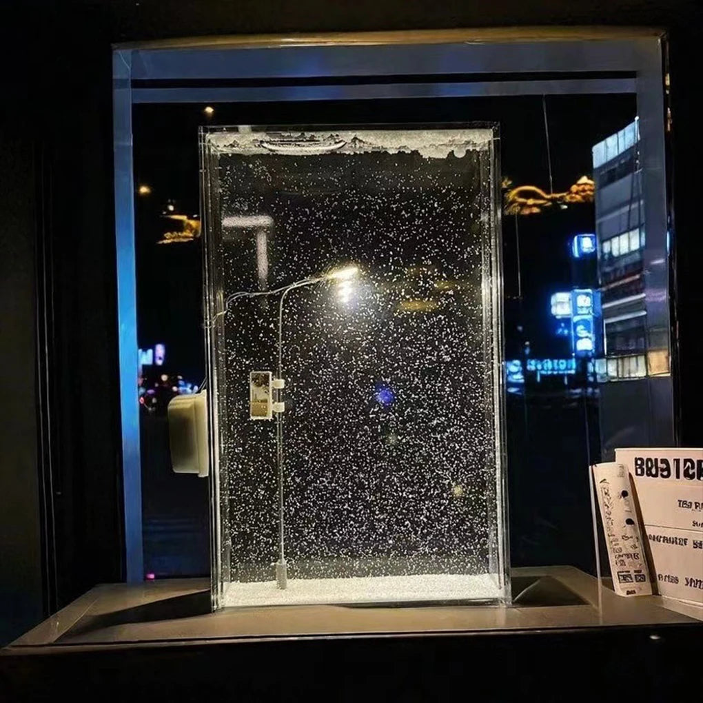 Christmas Night Light Street Lamps Christmas Crafts Snowy Night Lamp Decor Street Light Snow Simulation Kids Physics Science Toy