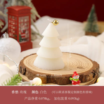 Christmas Tree Candle for Festive Decor  Red Green Home Decorative Candle for Holiday Celebrations New Year's Decor