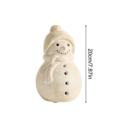 Christmas Tree Snowman Desktop Decoration,Resin Snowman Statue Ornament Decoration Making The Home Filled with Xmas Atmosphere