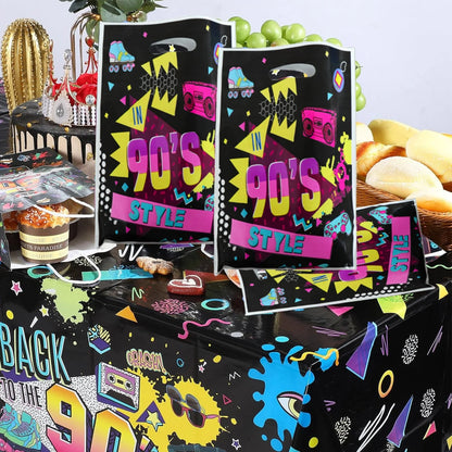 80s Gift Bags Birthday Party Decoration 90s Goody Biscuit Package Retro Disco Candy Bag Baby Shower Kids Gift For Party Supplies