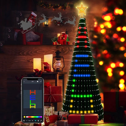 Christmas Ornamental Tree Lights Smart APP Music Sync Waterproof Indoor Outdoor String Christmas Decoration Atmosphere Lighting