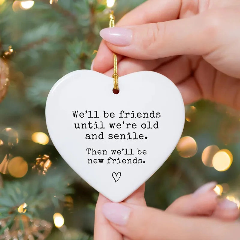 1pc Best Friend Gifts - Gift for Best Friend - BFF Birthday Gift - Christmas Gift for Besties - Funny Gift - Christmas Ornament