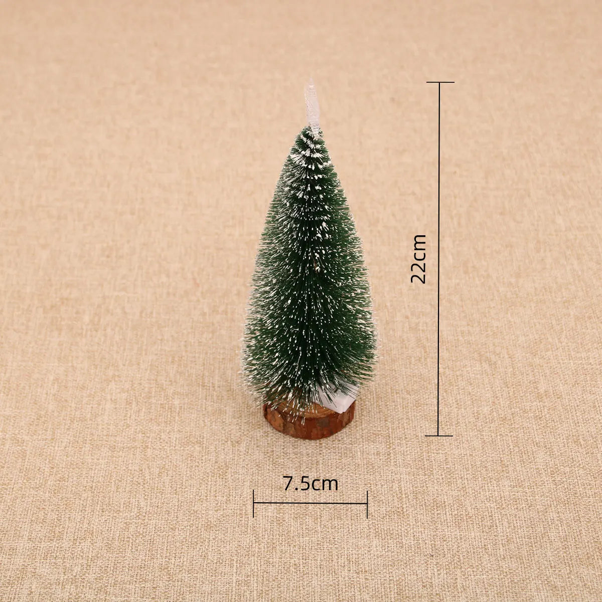 Mini Christmas Tree Decor with Snow Covered Pine DIY Ornaments Winter Snow Ornaments Trees for Xmas Party Home Party bar