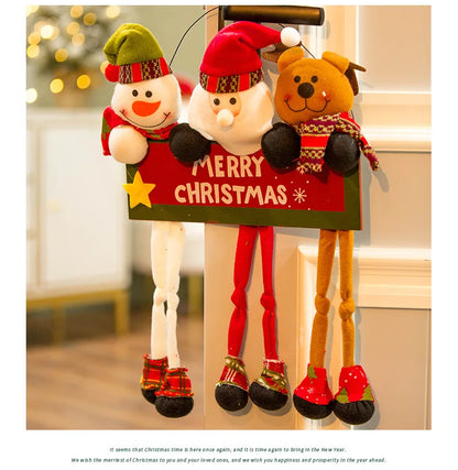 Christmas Cute Decorations Snowman Deer Christmas Tree Decorations Santa Claus Gifts Xmas Ornaments for New Year Party Supplies
