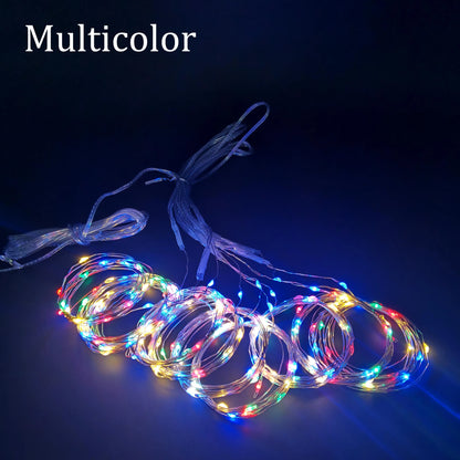 LED String Lights Christmas Decoration Remote Control USB Wedding Garland Curtain 3M Lamp Holiday For Bedroom Bulb Outdoor Fairy