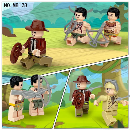 Gifts for guests, Egyptian dolls, M8128 children's assembled toys, birthday gifts, cartoon characters, mini dolls.