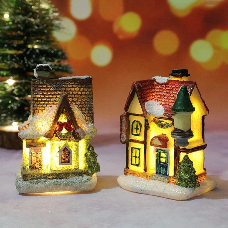 Christmas House Light Decorations For Home Ornaments Kids Xmas Gift New Year 2024 Navidad Decor Bedroom Night Light With Battery