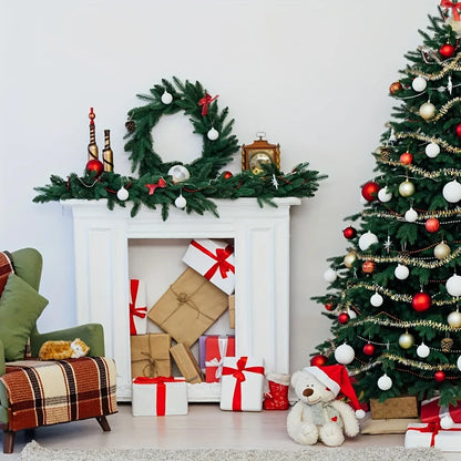 A selection of 60 artificial pine trees, with plastic green pine branches for DIY Christmas decoration, winter tabletop plants