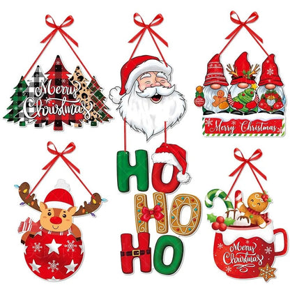 Christmas Decoration Door Hanging Christmas Party Gift Decoration Christmas Tree Santa Claus Pendant Christmas Hanging Ornaments