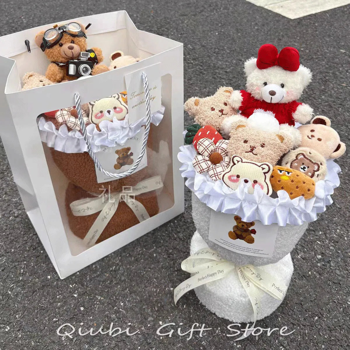 Birthday Gifts for Girlfriend - Cute Doll Bouquet Flowers, Lovely Surprise Present Idea for Her Special Day