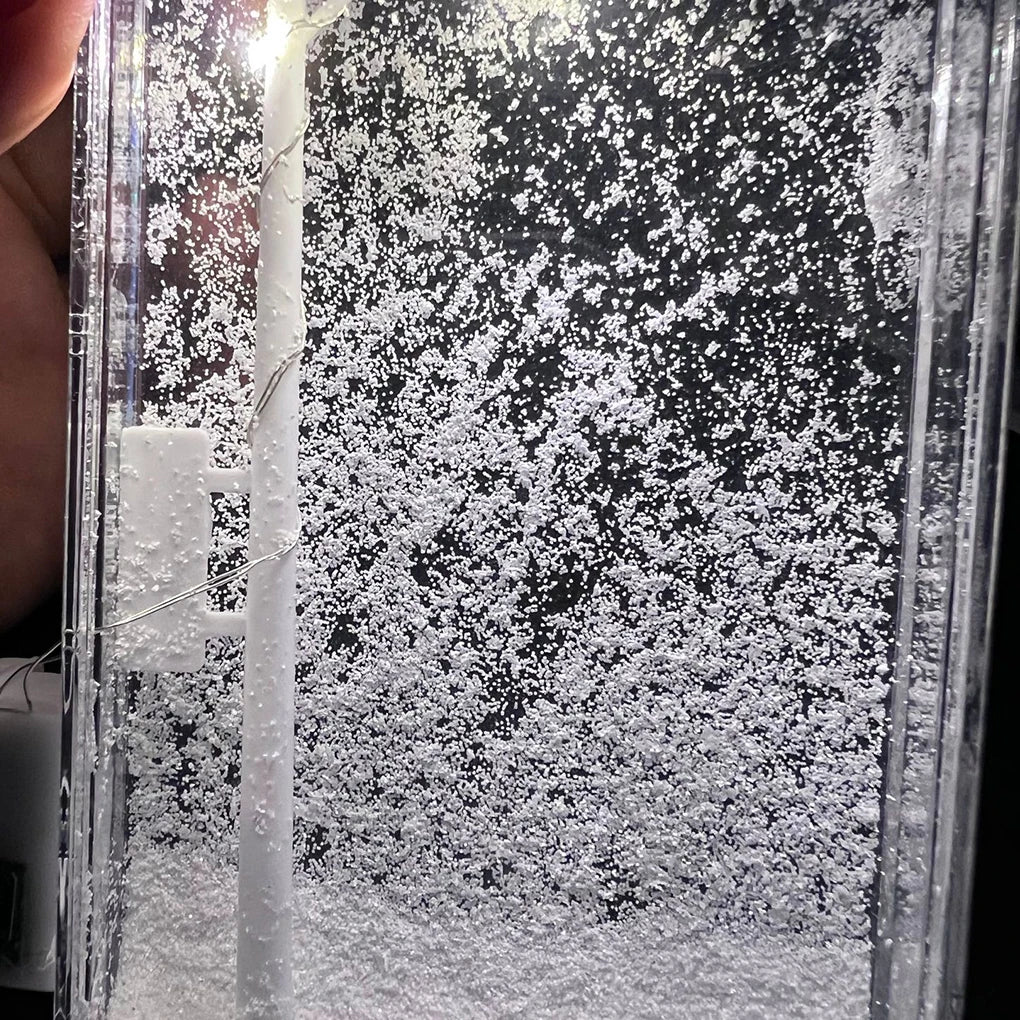 Christmas Night Light Street Lamps Christmas Crafts Snowy Night Lamp Decor Street Light Snow Simulation Kids Physics Science Toy