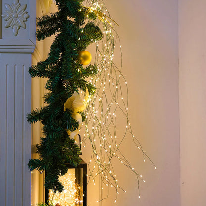 Christmas Lights Curtain String Light Waterfall Outdoor Decoration 2M 100-600LED Fairy Led Garland For Tree Garden Party Holiday