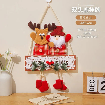Christmas Cute Decorations Snowman Deer Christmas Tree Decorations Santa Claus Gifts Xmas Ornaments for New Year Party Supplies