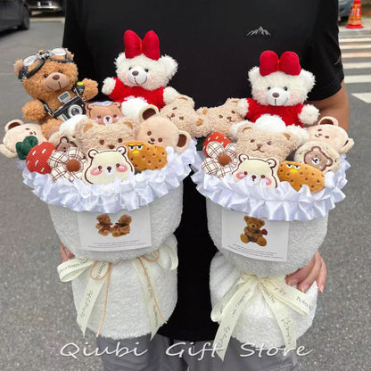 Birthday Gifts for Girlfriend - Cute Doll Bouquet Flowers, Lovely Surprise Present Idea for Her Special Day