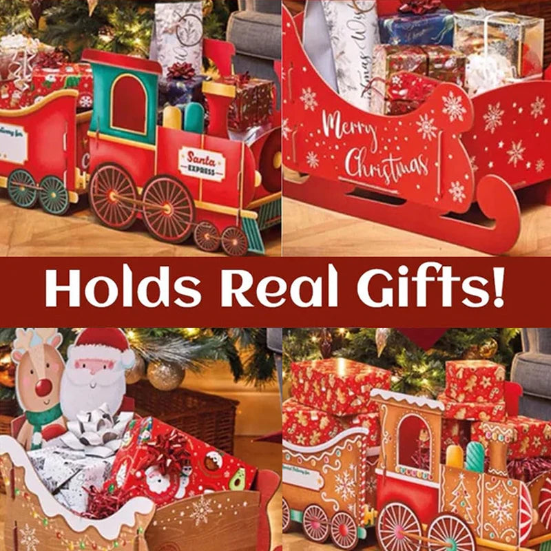 Santa's Gift Train — Deliver Holiday Cheer In Style DIY Personalised Christmas Train Sets Xmas Decoration