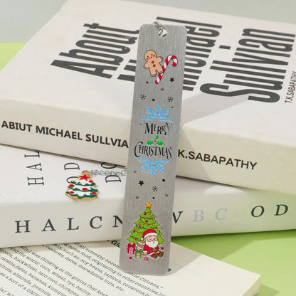 The best choice for Christmas reading gifts is stainless steel metal bookmarks, black high-end gift box packaging.