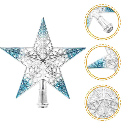 Christmas Ornament Christmas Tree Star Topper Star Party Decoration Tree toppers Blue Decorchraitmas Supplies Favors