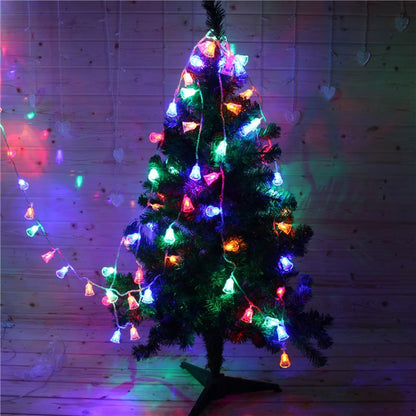 Led Christmas Lights Mini Bells Garland 1.5m 3m 6m Fairy String Lights Battery Operated Christmas Party Tree Decoration For Home