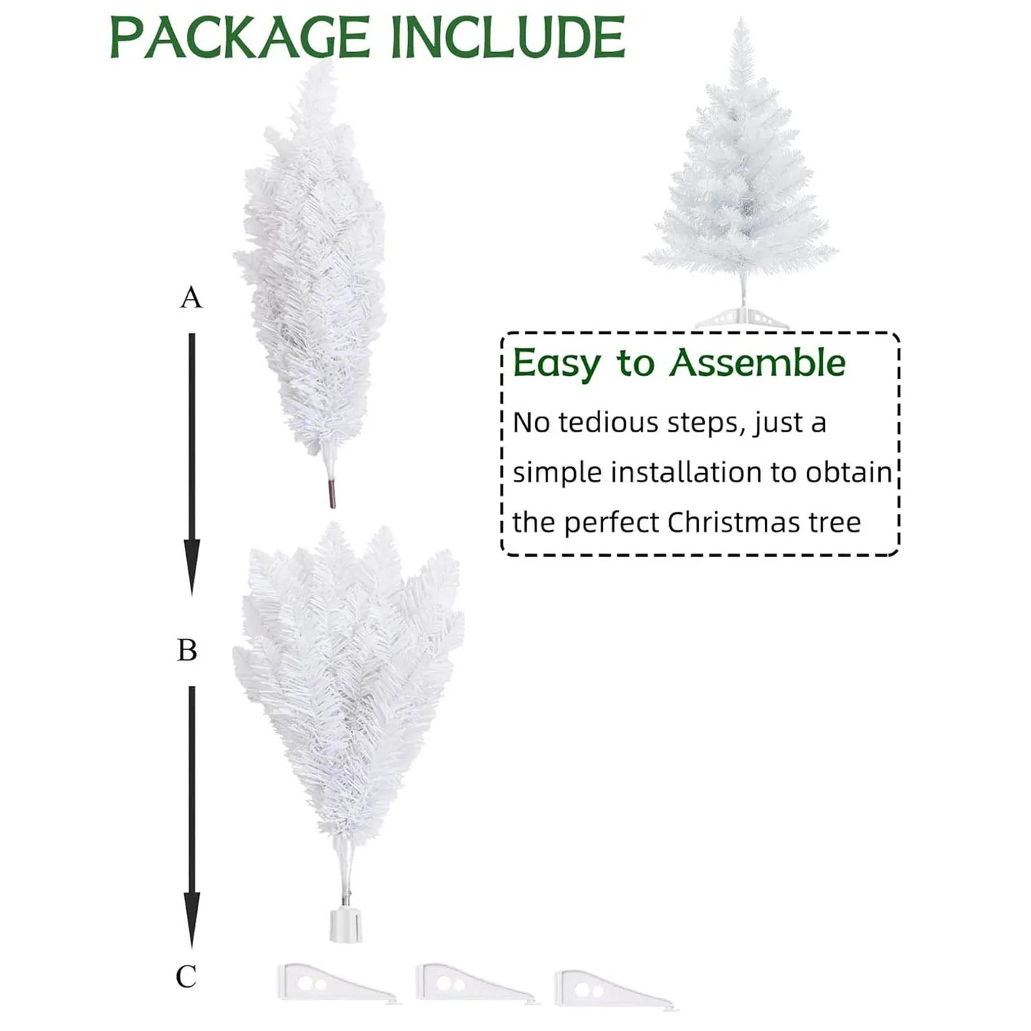 Artificial White Christmas Tree Mini Desktop Decoration 60cm Ornaments Trees Perfect For Home Garden Courtyard Decorate