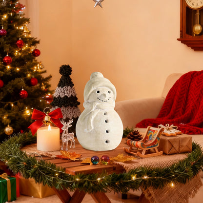 Christmas Tree Snowman Desktop Decoration,Resin Snowman Statue Ornament Decoration Making The Home Filled with Xmas Atmosphere