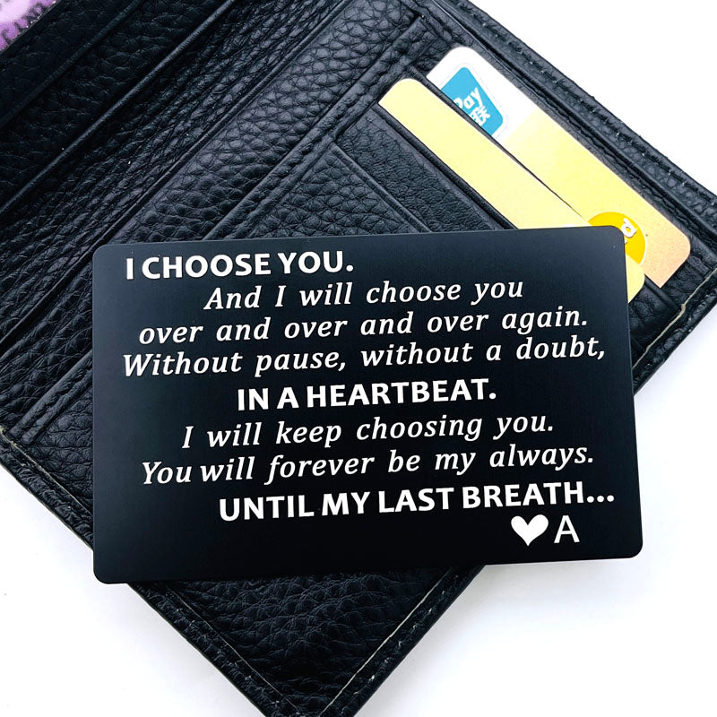 Christmas Gifts for Men Valentines Day Card Valentine Gifts for Husband  I Choose You Groom's Gifts Romantic Gifts for Him