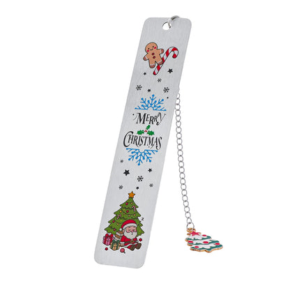 The best choice for Christmas reading gifts is stainless steel metal bookmarks, black high-end gift box packaging.