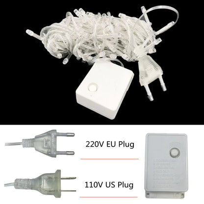 Christmas Lights 5M 10M 20M 30M 50M 100M Led String Fairy Light 8 Modes Christmas Lights For Wedding Party Holiday Lights
