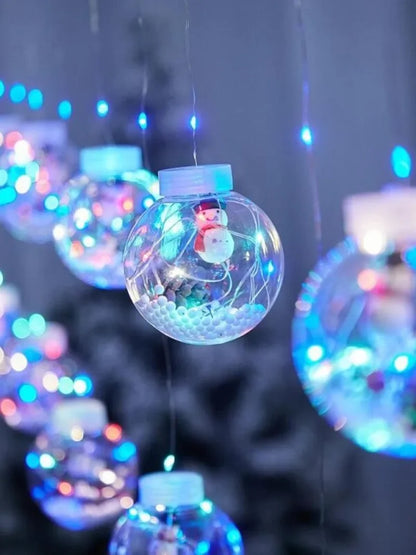 LED Holiday Light Christmas Decoration Lamp Room Decor Garland Santa Tree Moon and Star String Lights Decoration Accessories