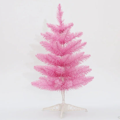 Xmas Decoration Window Ornaments Artificial  Tree Pink Rose Red Beautiful Christmas Tree Decorations Christmas Festival Gift