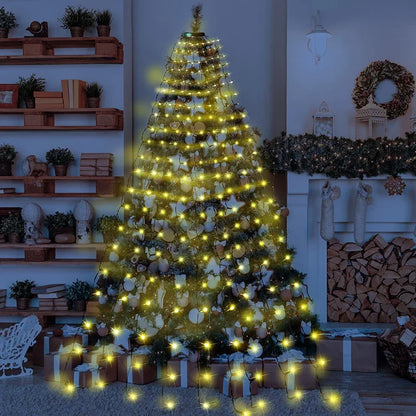 Christmas Tree Lights 8 Modes for 6ft-7ft Christmas Tree, Indoor Outdoor Xmas Decorations 280LED String Lights for Room Bedroom