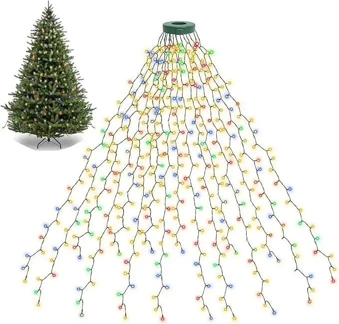 Led Christmas Tree Lights New year's garland String for Patio Garden 1.5M/2M/3M  Waterfall Light christmas decoration 2025