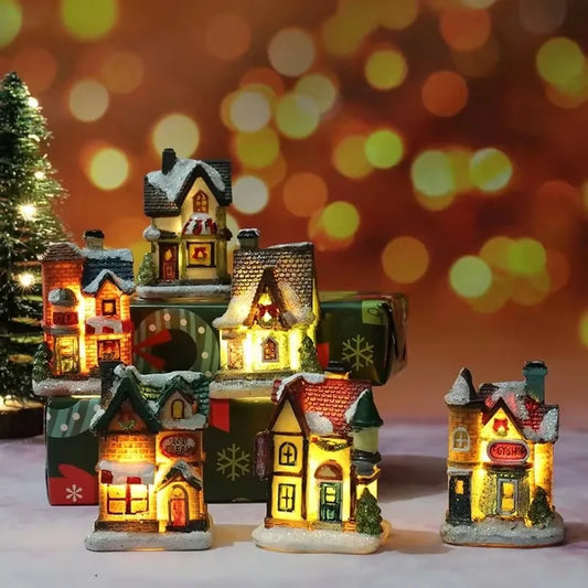 Christmas House Light Decorations For Home Ornaments Kids Xmas Gift New Year 2024 Navidad Decor Bedroom Night Light With Battery