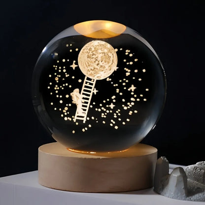 NEW Christmas Birthday Gifts6 Crystal Ball Planet Night Light Laser Solar System Globe Astronomy Festival GiftsDesktopDecoration