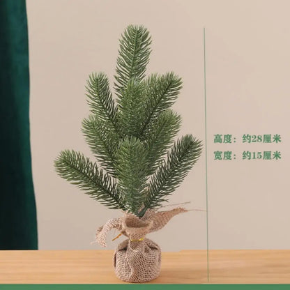 Christmas Decorations Small Artificial Christmas Trees Tabletop Ornaments 2026 Xmas New Year DIY Home Arrangements PE Decors