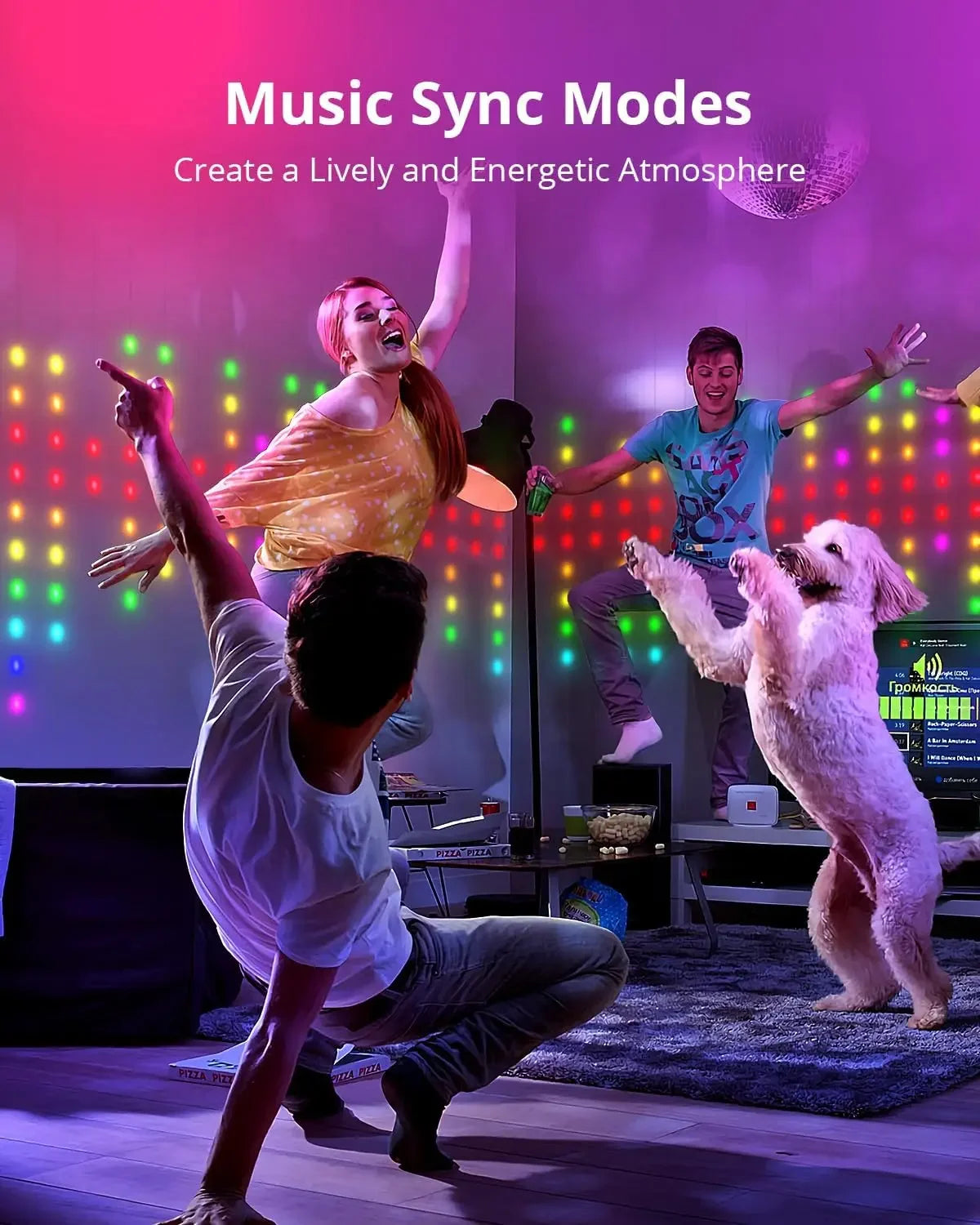 Christmas LED Curtain Lights Smart APP Controlled DIY Text Pattern Animation Display Music Change Light Garland Festival Decor