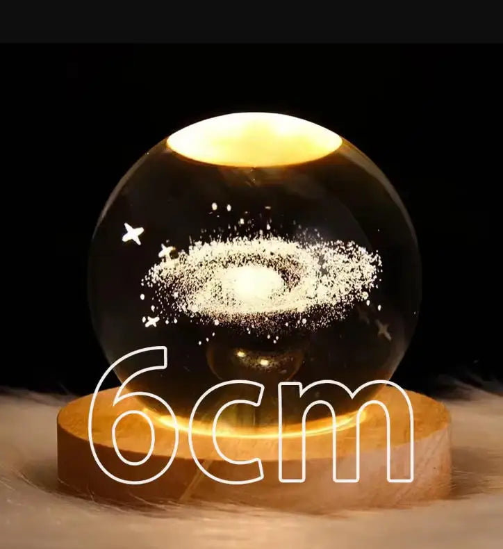 NEW Christmas Birthday Gifts6 Crystal Ball Planet Night Light Laser Solar System Globe Astronomy Festival GiftsDesktopDecoration